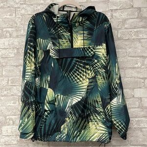 Askya Unisex Palm Leaf Pullover Hoodie Windbreaker‎ Size Small